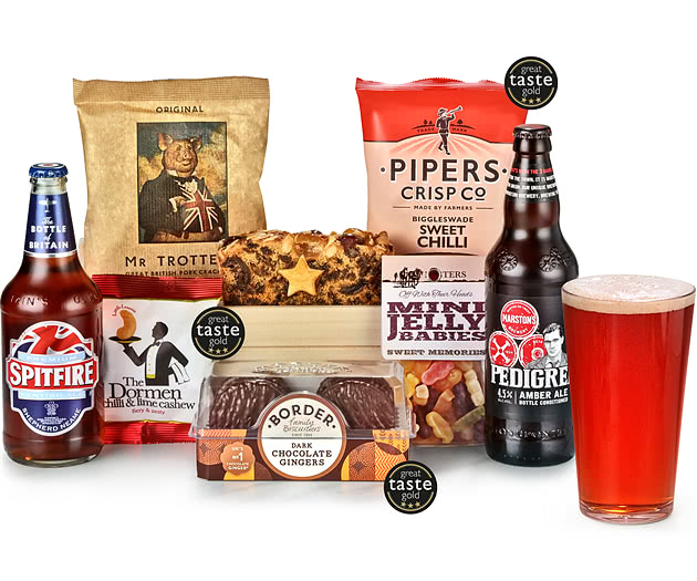 Valentine's Day Man Crate & Snack Selection Tray With Real Ale